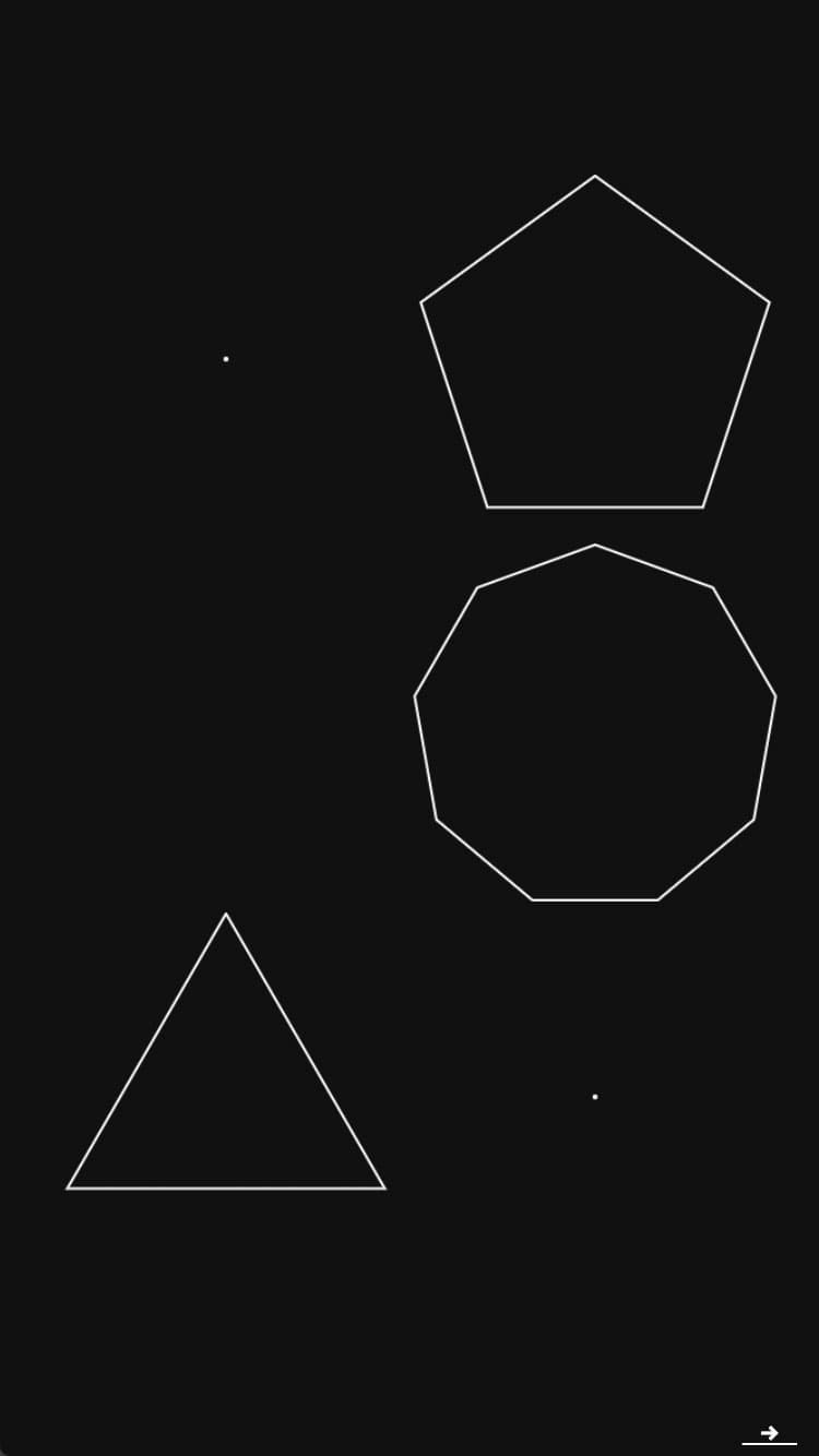 Mobile view of the The Geometric Clock website